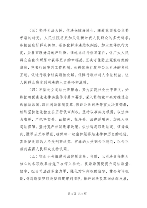 法院党组书记学习十九大心得.docx