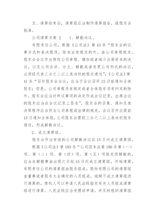 公司清算方案.docx