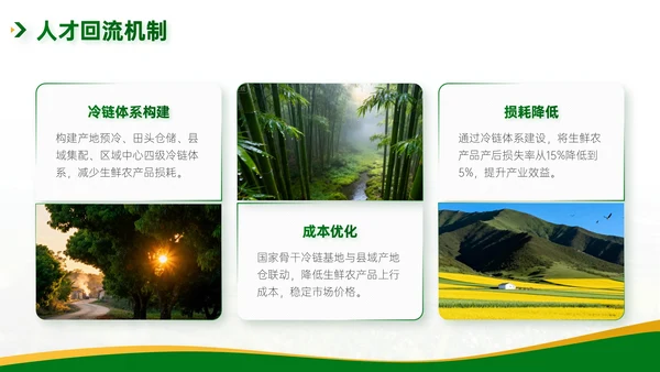 绿色简约风乡村农业工作总结PPT模板