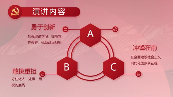 红色党建党支部工作总结汇报PPT党课