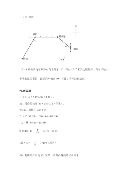 小学数学六年级上册期末测试卷附参考答案【轻巧夺冠】.docx