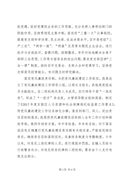 人社局党建工作总结报告.docx