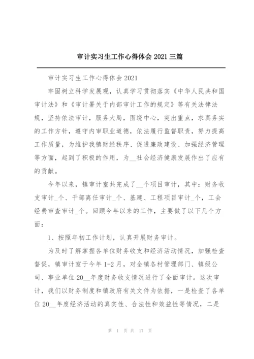 审计实习生工作心得体会2021三篇.docx