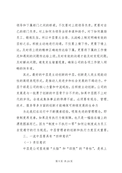 对如何做好一个中层干部的几点思考(精).docx