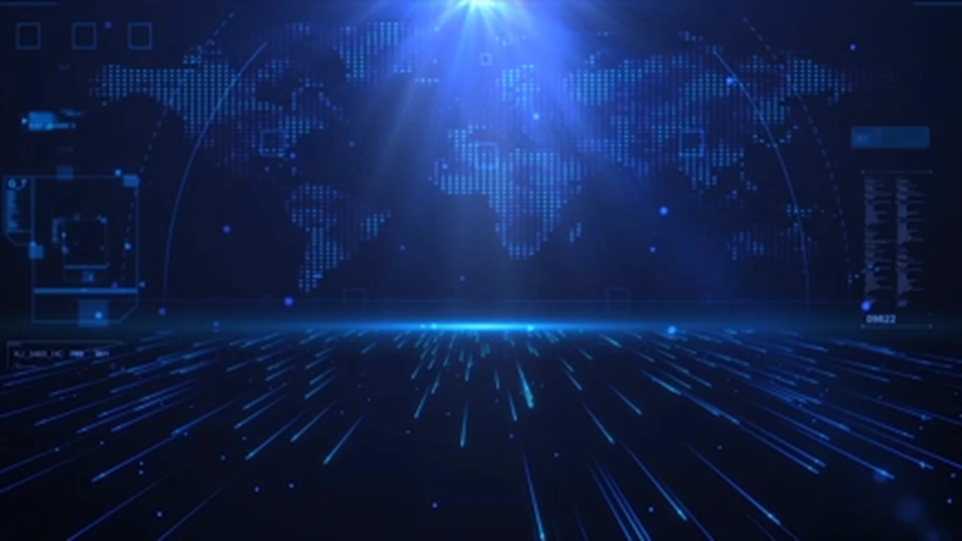 蓝色科技粒子视频片头商务企业战略合作启动仪式启动大会ppt模板