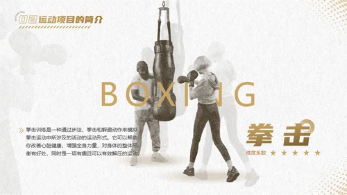 体育运动运动达人UFC拳击手通用PPT模板