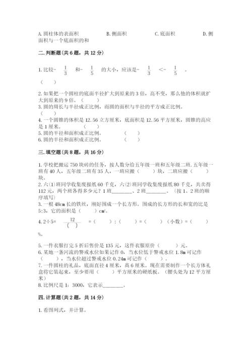 澄海区六年级下册数学期末测试卷及一套完整答案.docx