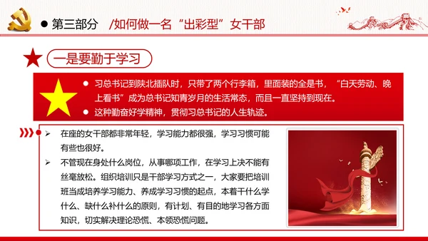听党话跟党走做新时代合格党员女干部党政党建党课支部团委学习