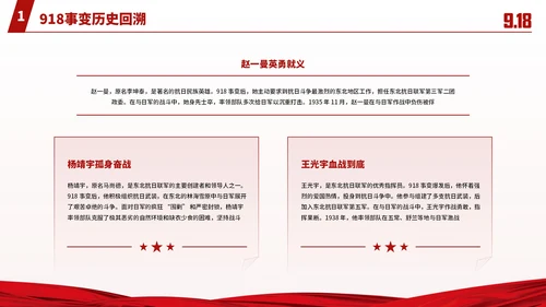 红色党政918事变勿忘国耻爱国主义主题班会PPT课件模板