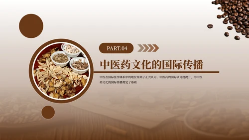 褐色中医药文化传承PPT模板