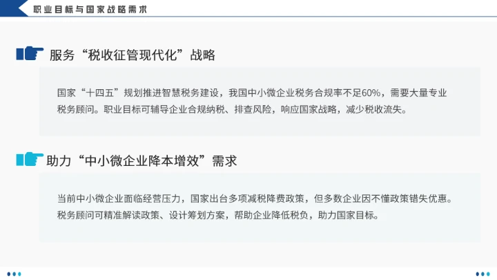 会计学专业大学生职业生涯规划发展展示(税务顾问方向)PPT模版