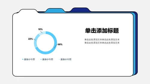 蓝色简约年中述职PPT模板