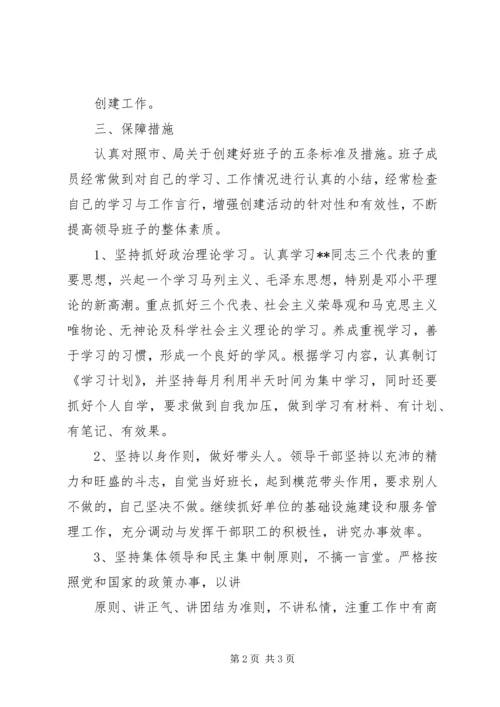 民政局创建好班子活动工作计划 (2).docx