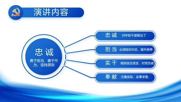 蓝色大气党建党支部党政廉洁汇报PPT