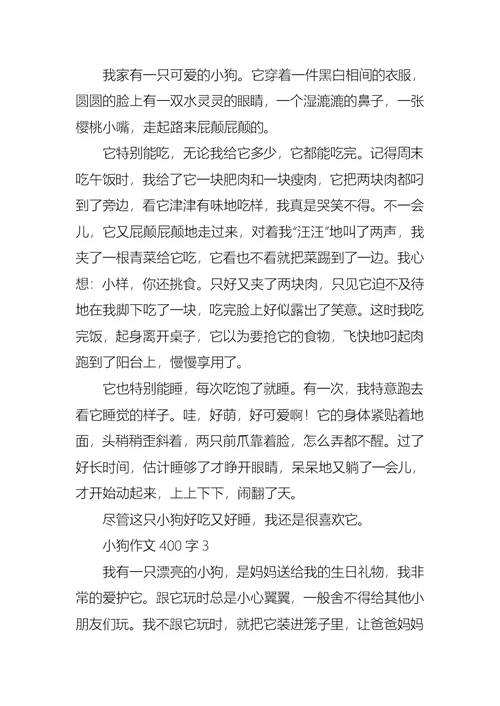 小狗作文400字