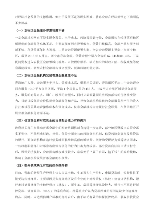 新形势下青海普惠金融发展形势及政策建议.docx