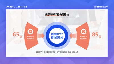 简约风发散汇聚关系2项PPT单页