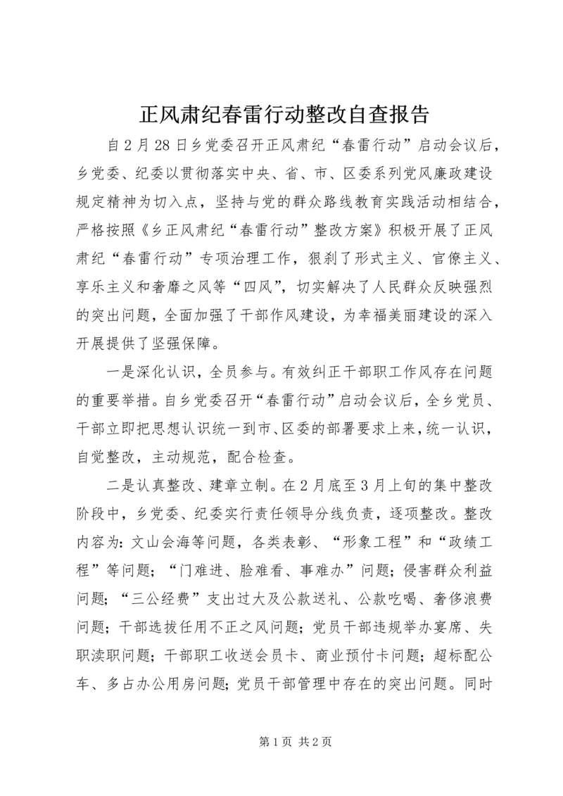 正风肃纪春雷行动整改自查报告.docx