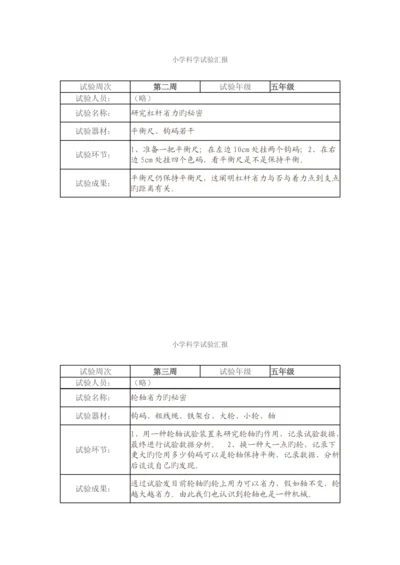 2023年苏教版五年级科学下册实验报告.docx