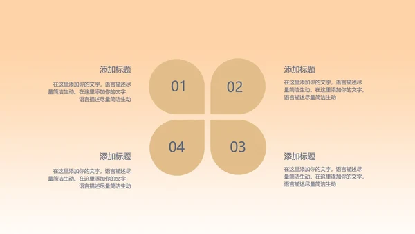 黄色扁平风总结汇报PPT模板