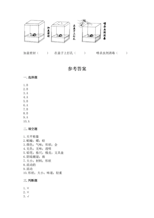 教科版一年级下册科学期末测试卷及参考答案（巩固）.docx