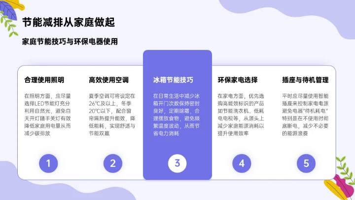 紫色插画风世界清洁地球日环保科普PPT模板