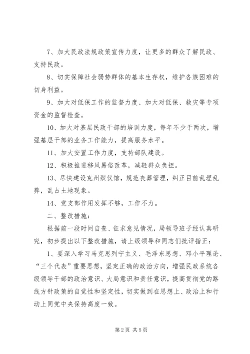 保先教育第二阶段征求意见情况及整改措施_1.docx