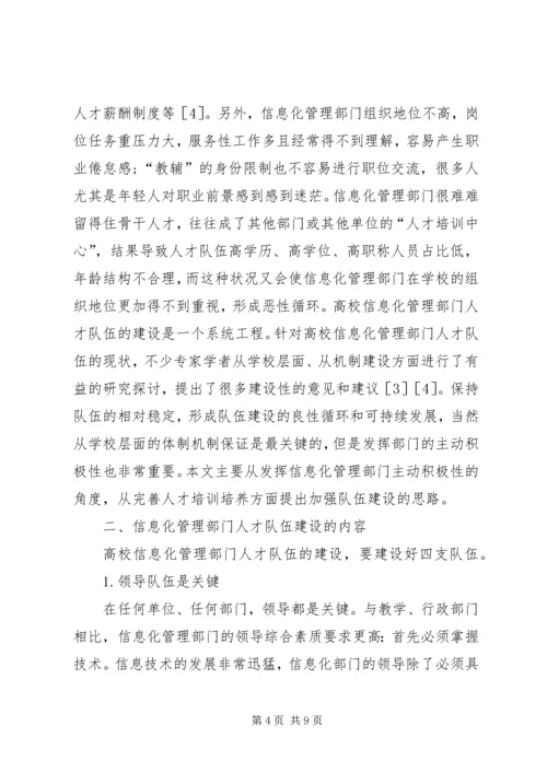 信息化管理部门人才队伍建设的思考.docx