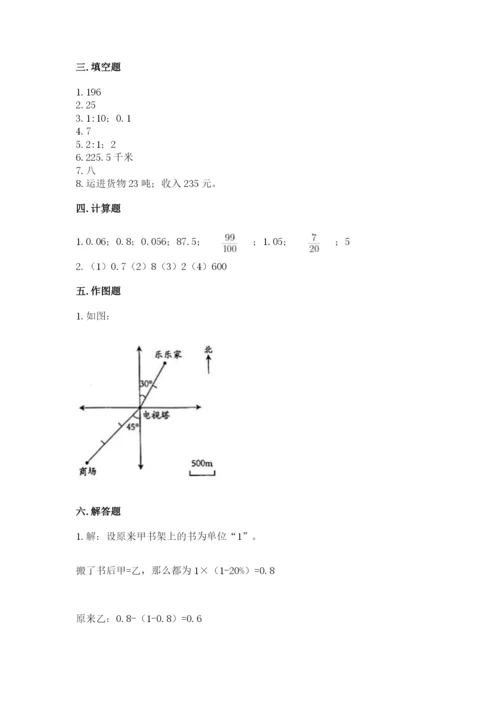 沁源县六年级下册数学期末测试卷必考题.docx