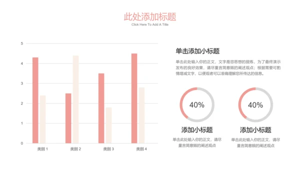 粉色小清新总结汇报通用PPT演示模板