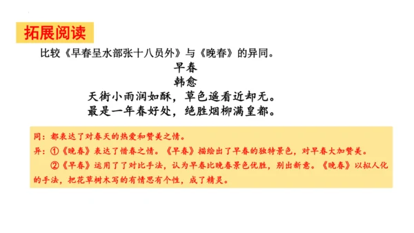 七年级下册第三单元课外古诗词诵读《晚春》课件(共25张PPT)