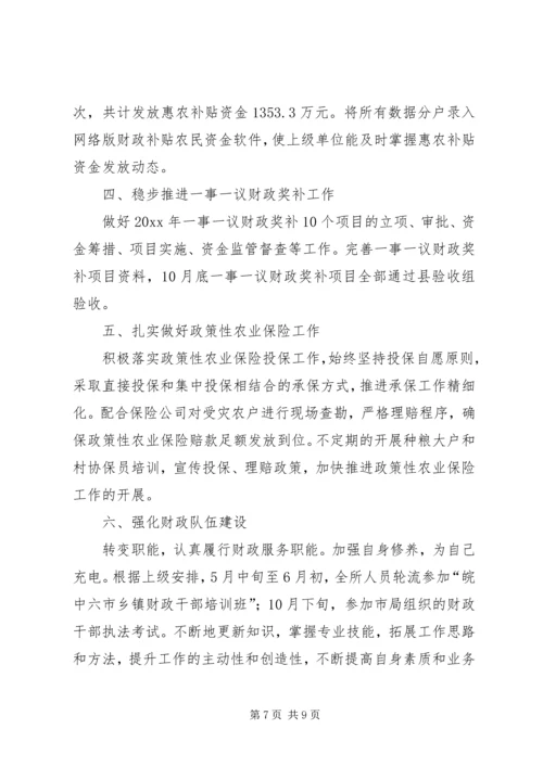 乡镇财政所的年度工作总结及工作计划范文.docx