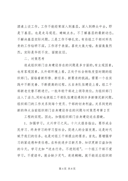 当前组织部门自身建设存在的问题与对策思考 (5).docx