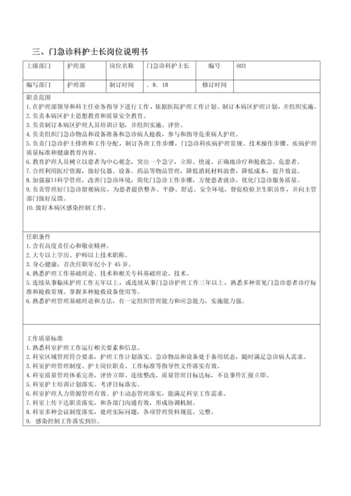 护理人员岗位新版说明书.docx