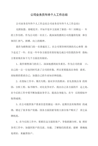 公司业务员年终个人工作总结.docx