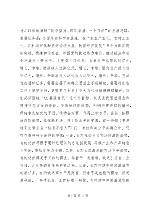 县委书记在二○○五年初工作动员大会上的讲话.docx