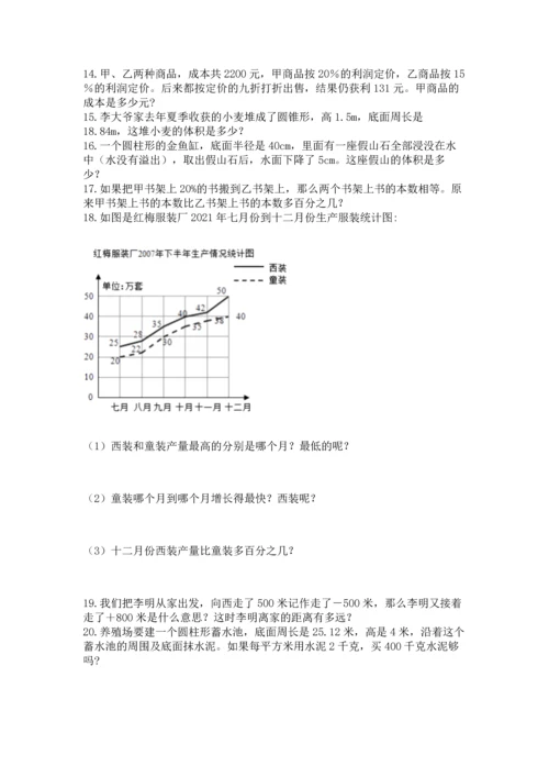 六年级小升初数学应用题50道及1套完整答案.docx