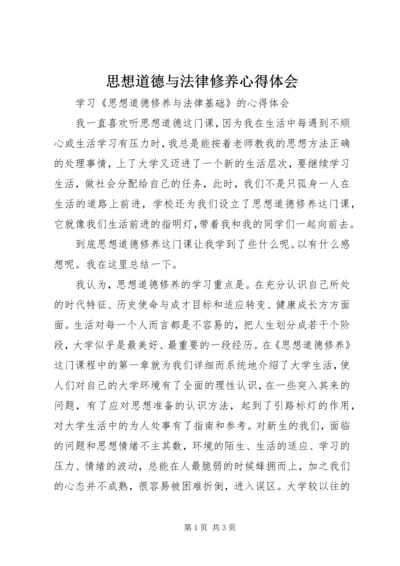 思想道德与法律修养心得体会 (2).docx