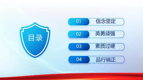蓝色大气公安警察派出所年年终总结动态PPT模板