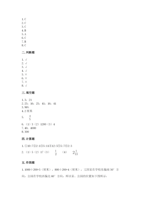 人教版六年级上册数学期末测试卷及答案（必刷）.docx