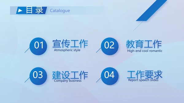 蓝色大气党风廉政建设工作总结动态PPT模板