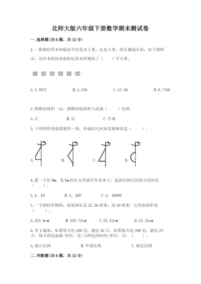 北师大版六年级下册数学期末测试卷精品（必刷）.docx