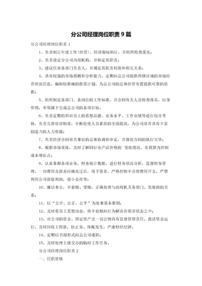 分公司经理岗位职责9篇.docx