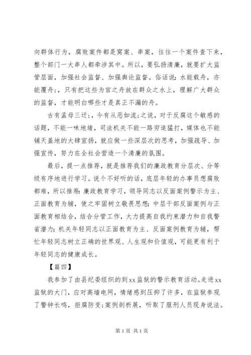 廉政警示教育心得体会十篇.docx