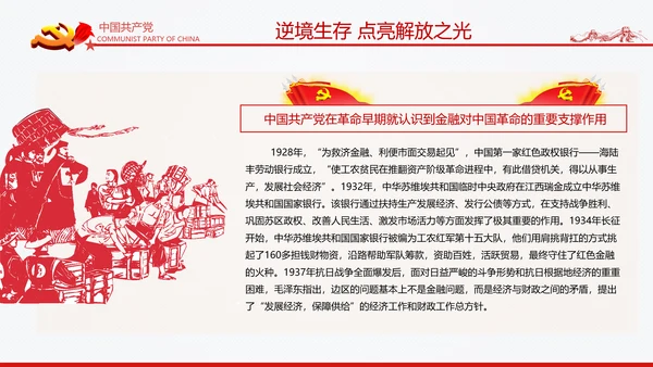党的领导下的金融发展历程通用PPT党课课件