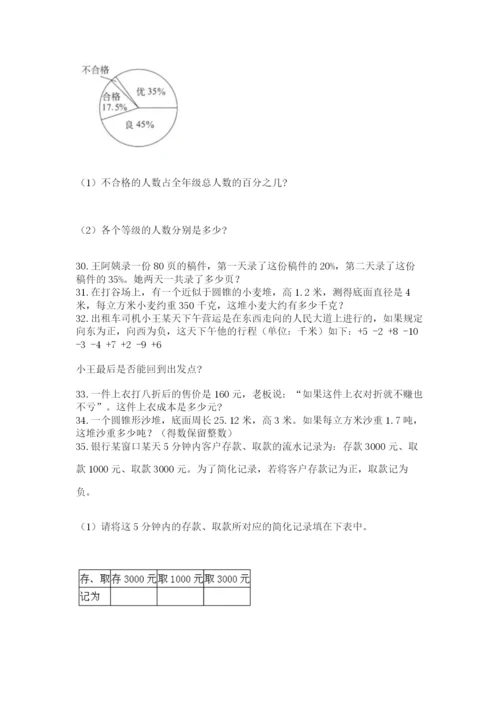 六年级小升初数学解决问题50道含答案（培优）.docx