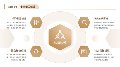 白金色简约风企业介绍通用PPT模板