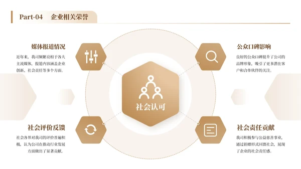 白金色简约风企业介绍通用PPT模板