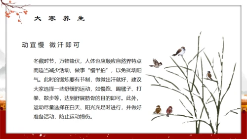 中国传统节气大寒通用PPT模板