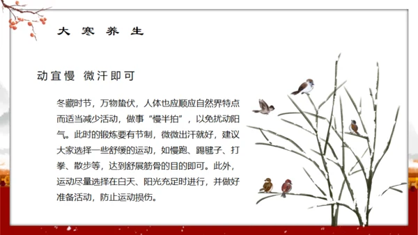 中国传统节气大寒通用PPT模板
